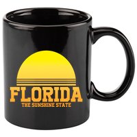 Florida The Sunshine State Retro Sun 11oz C Handle Ceramic Mug
