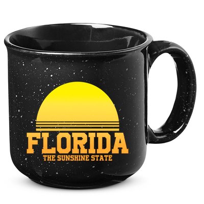 Florida The Sunshine State Retro Sun 15oz Campfire Ceramic Mug