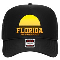 Florida The Sunshine State Retro Sun Trucker Hat