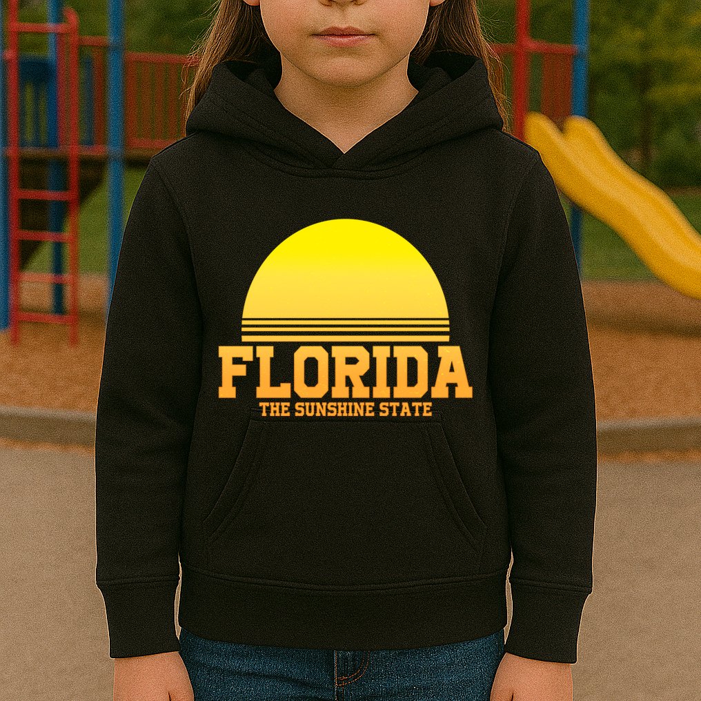 Florida The Sunshine State Retro Sun Kids Hoodie