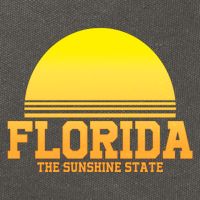 Florida The Sunshine State Retro Sun Cotton Canvas Backpack