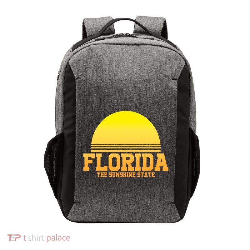 Florida The Sunshine State Retro Sun Vector Backpack