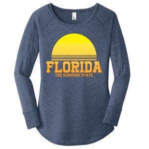 Florida The Sunshine State Retro Sun Women's Perfect Tri Tunic Long Sleeve Shirt