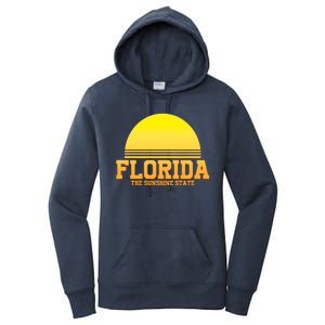 Florida The Sunshine State Retro Sun Women's Pullover Hoodie