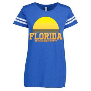 Florida The Sunshine State Retro Sun Enza Ladies Jersey Football T-Shirt