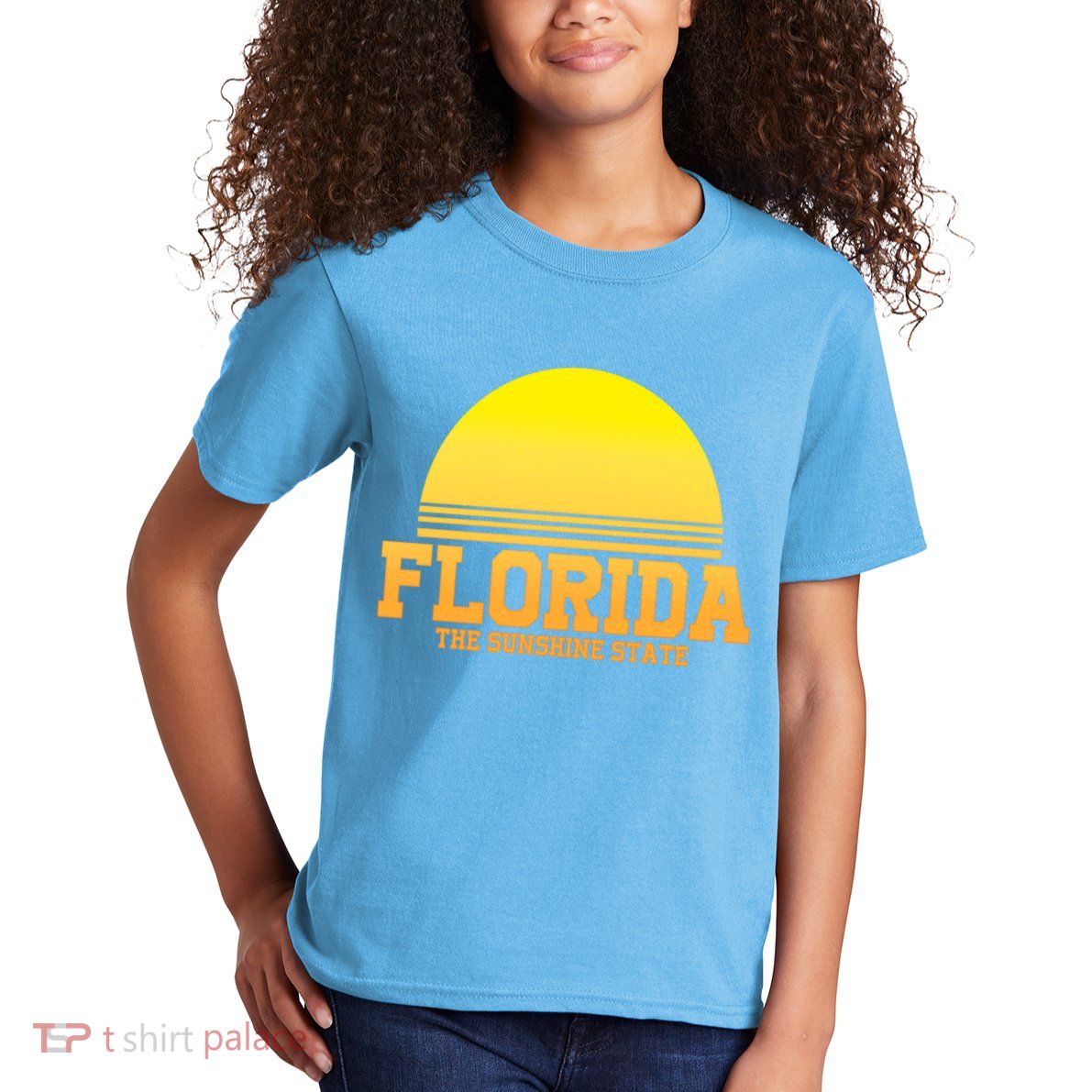 Florida The Sunshine State Retro Sun Kids T-Shirt