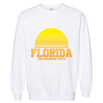 Florida The Sunshine State Retro Sun Garment-Dyed Sweatshirt