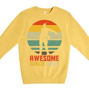 Floss Dance 8th Birthday Awesome Since 2011 Premium Crewneck Sweatshirt