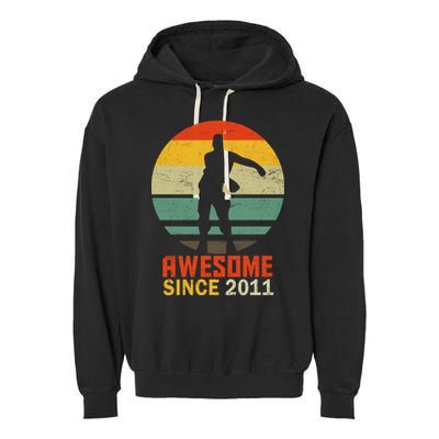 Floss Dance 8th Birthday Awesome Since 2011 Garment-Dyed Fleece Hoodie
