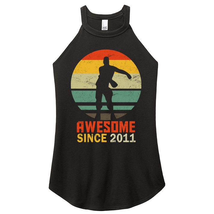 Floss Dance 8th Birthday Awesome Since 2011 Women's Perfect Tri Rocker Tank