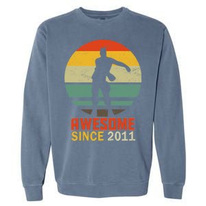 Floss Dance 8th Birthday Awesome Since 2011 Garment-Dyed Sweatshirt