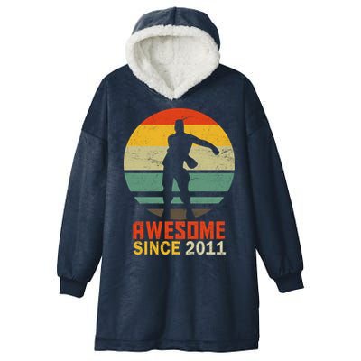 Floss Dance 8th Birthday Awesome Since 2011 Hooded Wearable Blanket