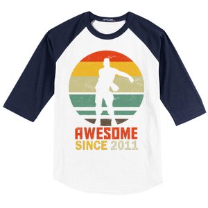 Floss Dance 8th Birthday Awesome Since 2011 Baseball Sleeve Shirt