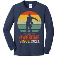 Floss Dance 8th Birthday Awesome Since 2011 Kids Long Sleeve Shirt