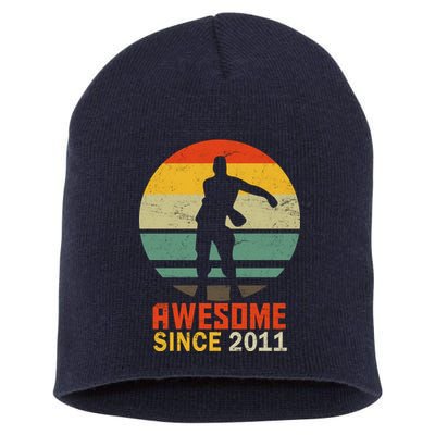 Floss Dance 8th Birthday Awesome Since 2011 Short Acrylic Beanie