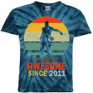 Floss Dance 8th Birthday Awesome Since 2011 Kids Tie-Dye T-Shirt