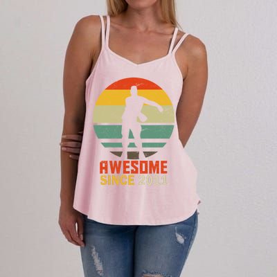 Floss Dance 8th Birthday Awesome Since 2011 Women's Strappy Tank