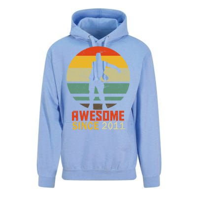 Floss Dance 8th Birthday Awesome Since 2011 Unisex Surf Hoodie