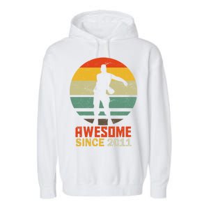 Floss Dance 8th Birthday Awesome Since 2011 Garment-Dyed Fleece Hoodie