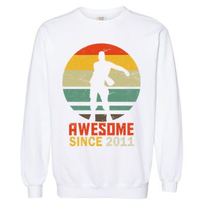 Floss Dance 8th Birthday Awesome Since 2011 Garment-Dyed Sweatshirt