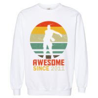 Floss Dance 8th Birthday Awesome Since 2011 Garment-Dyed Sweatshirt