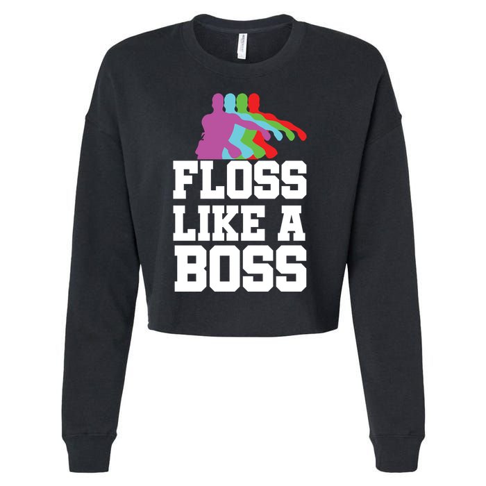 Floss Like A Boss Cropped Pullover Crew
