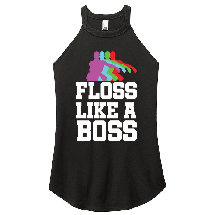 Floss Like A Boss Women's Perfect Tri Rocker Tank