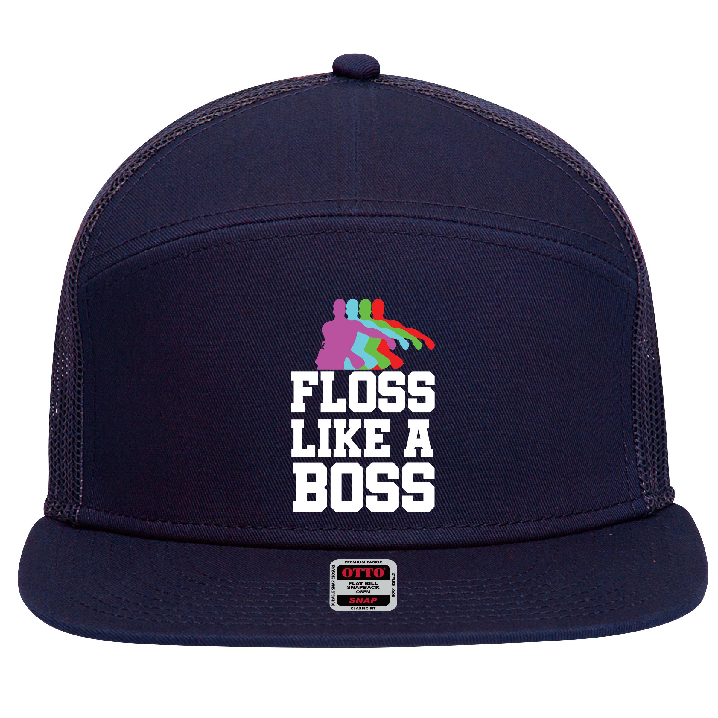 Floss Like A Boss 7 Panel Mesh Trucker Snapback Hat