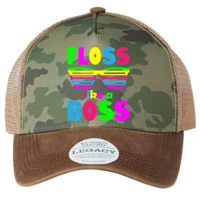 Floss Like A Boss 80's Style Retro Legacy Tie Dye Trucker Hat