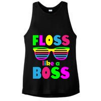 Floss Like A Boss 80's Style Retro Ladies PosiCharge Tri-Blend Wicking Tank