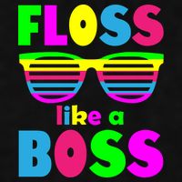 Floss Like A Boss 80's Style Retro Ladies PosiCharge Tri-Blend Wicking Tank