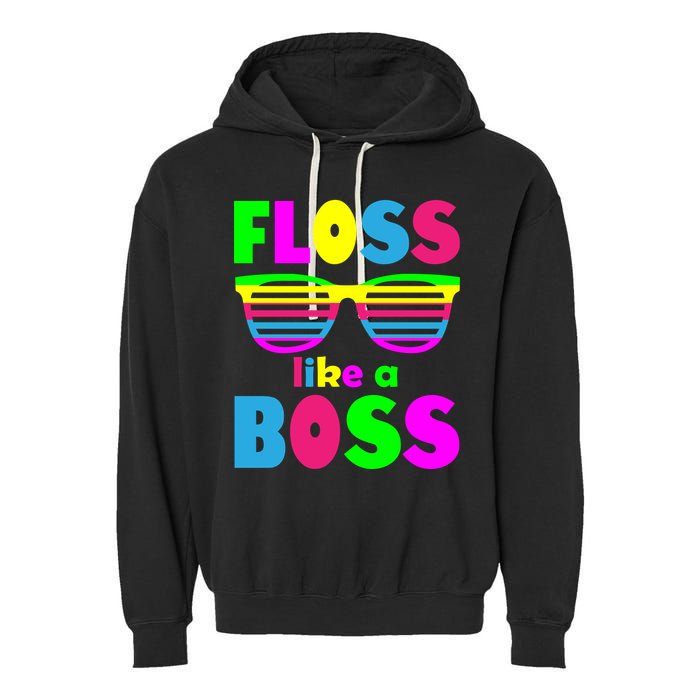 Floss Like A Boss 80's Style Retro Garment-Dyed Fleece Hoodie