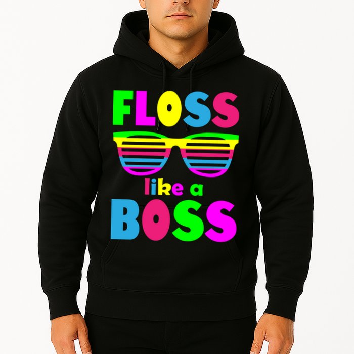 Floss Like A Boss 80's Style Retro Hoodie