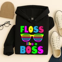 Floss Like A Boss 80's Style Retro Hoodie