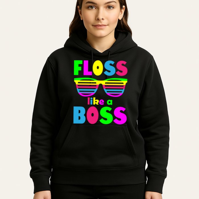 Floss Like A Boss 80's Style Retro Hoodie