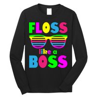 Floss Like A Boss 80's Style Retro Long Sleeve Shirt