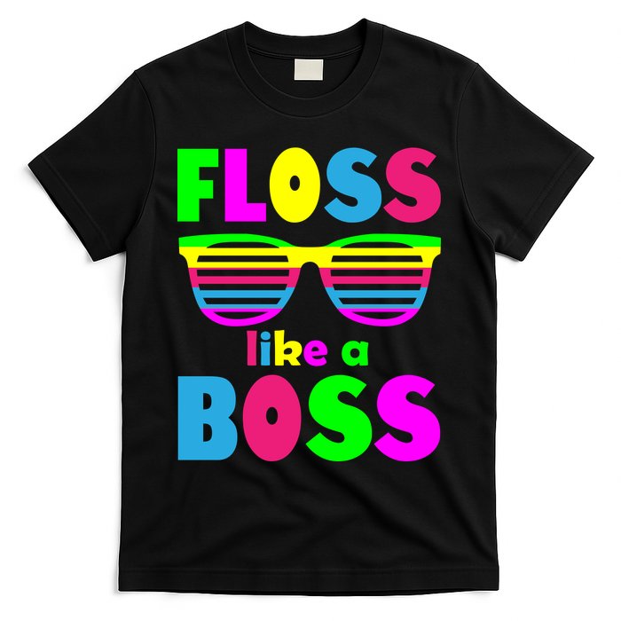 Floss Like A Boss 80's Style Retro T-Shirt