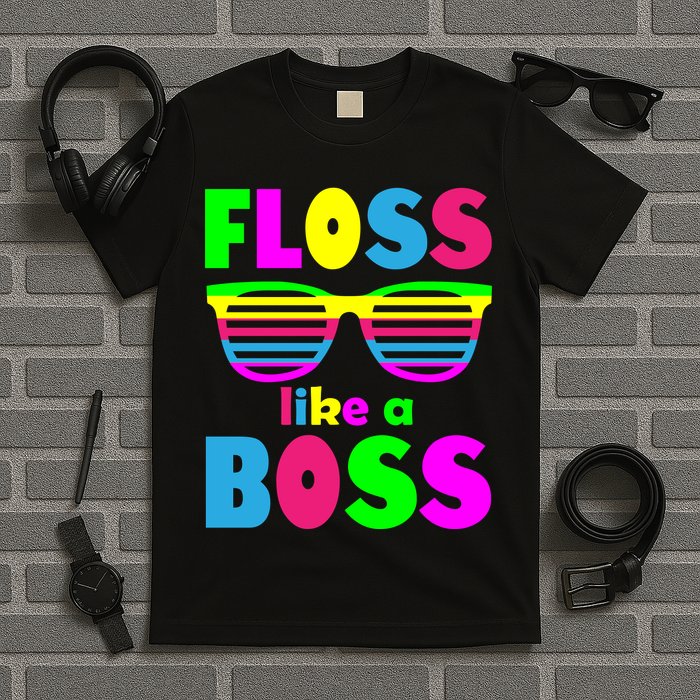 Floss Like A Boss 80's Style Retro T-Shirt