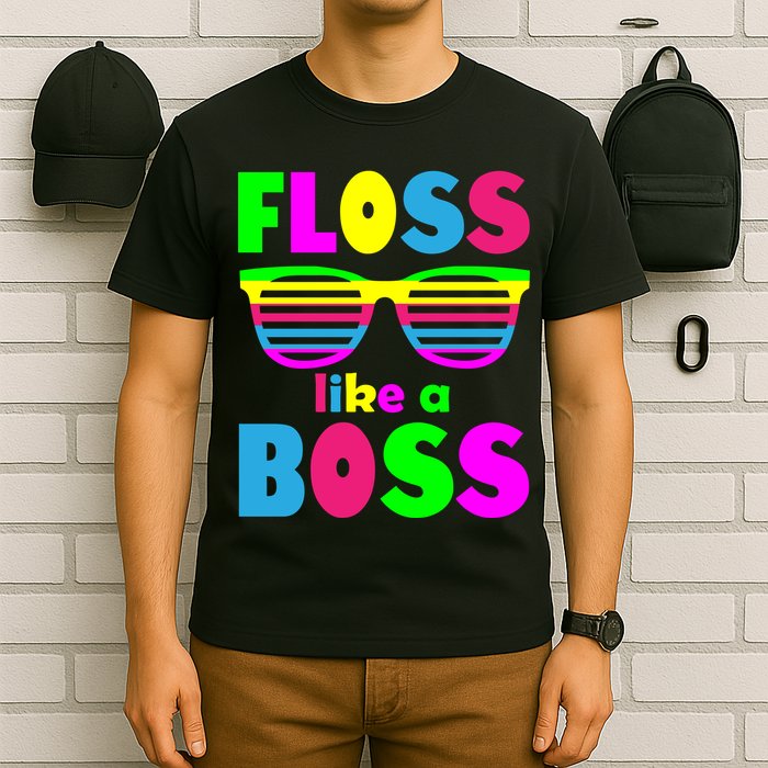 Floss Like A Boss 80's Style Retro T-Shirt