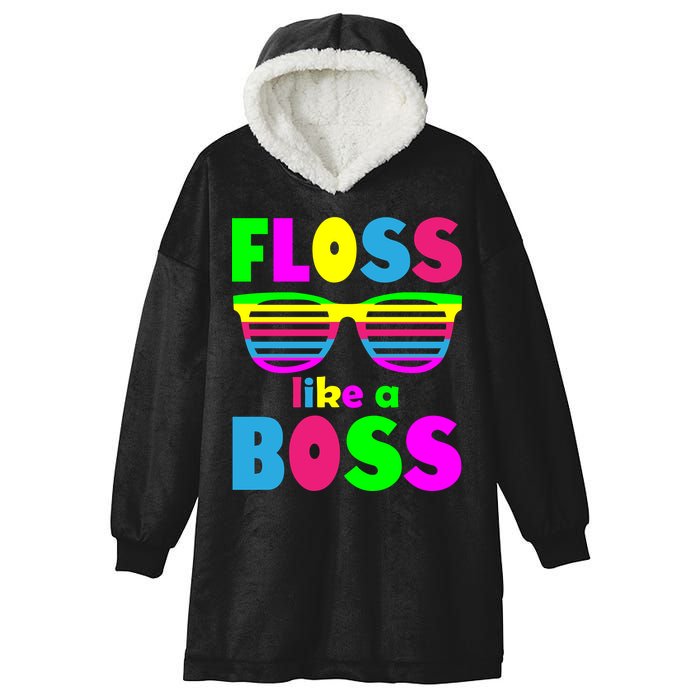 Floss Like A Boss 80's Style Retro Hooded Wearable Blanket