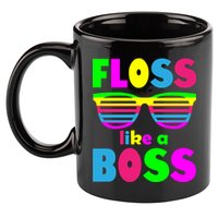Floss Like A Boss 80's Style Retro 11oz C Handle Ceramic Mug