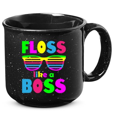 Floss Like A Boss 80's Style Retro 15oz Campfire Ceramic Mug