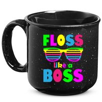 Floss Like A Boss 80's Style Retro 15oz Campfire Ceramic Mug