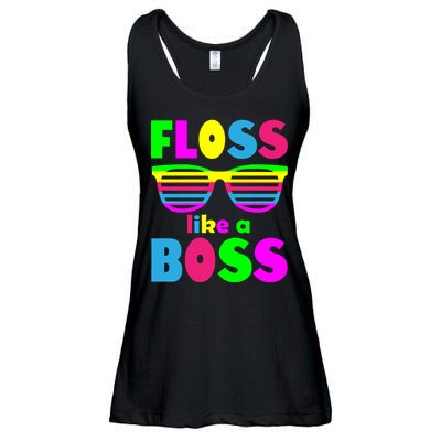 Floss Like A Boss 80's Style Retro Ladies Essential Flowy Tank