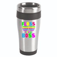 Floss Like A Boss 80's Style Retro 16oz Travel Tumbler
