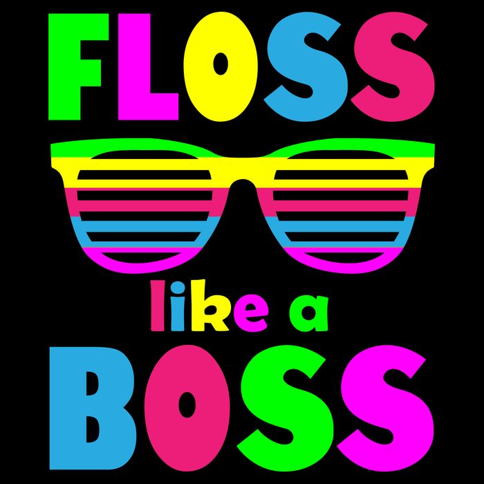 Floss Like A Boss 80's Style Retro Mousepad