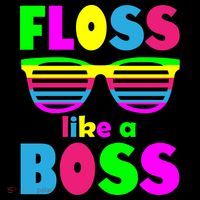 Floss Like A Boss 80's Style Retro Youth Performance Sprint T-Shirt