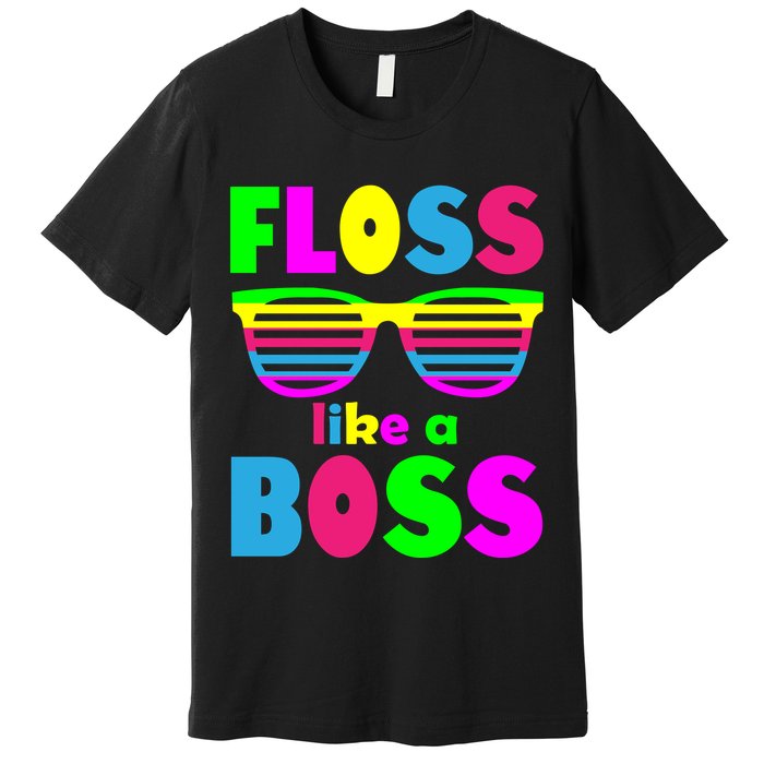 Floss Like A Boss 80's Style Retro Premium T-Shirt