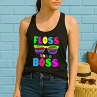 Floss Like A Boss 80's Style Retro Womens Tank Top