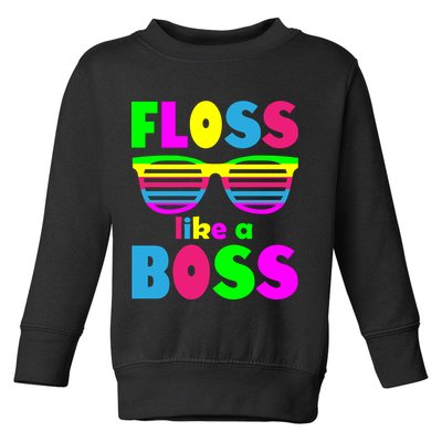 Floss Like A Boss 80's Style Retro Toddler Sweatshirt